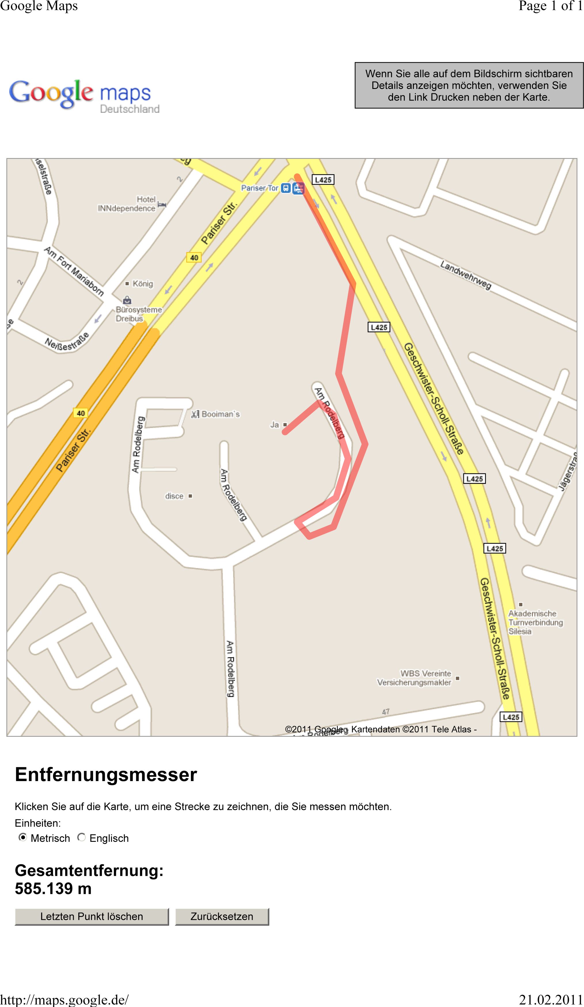 langer steiler Zugang