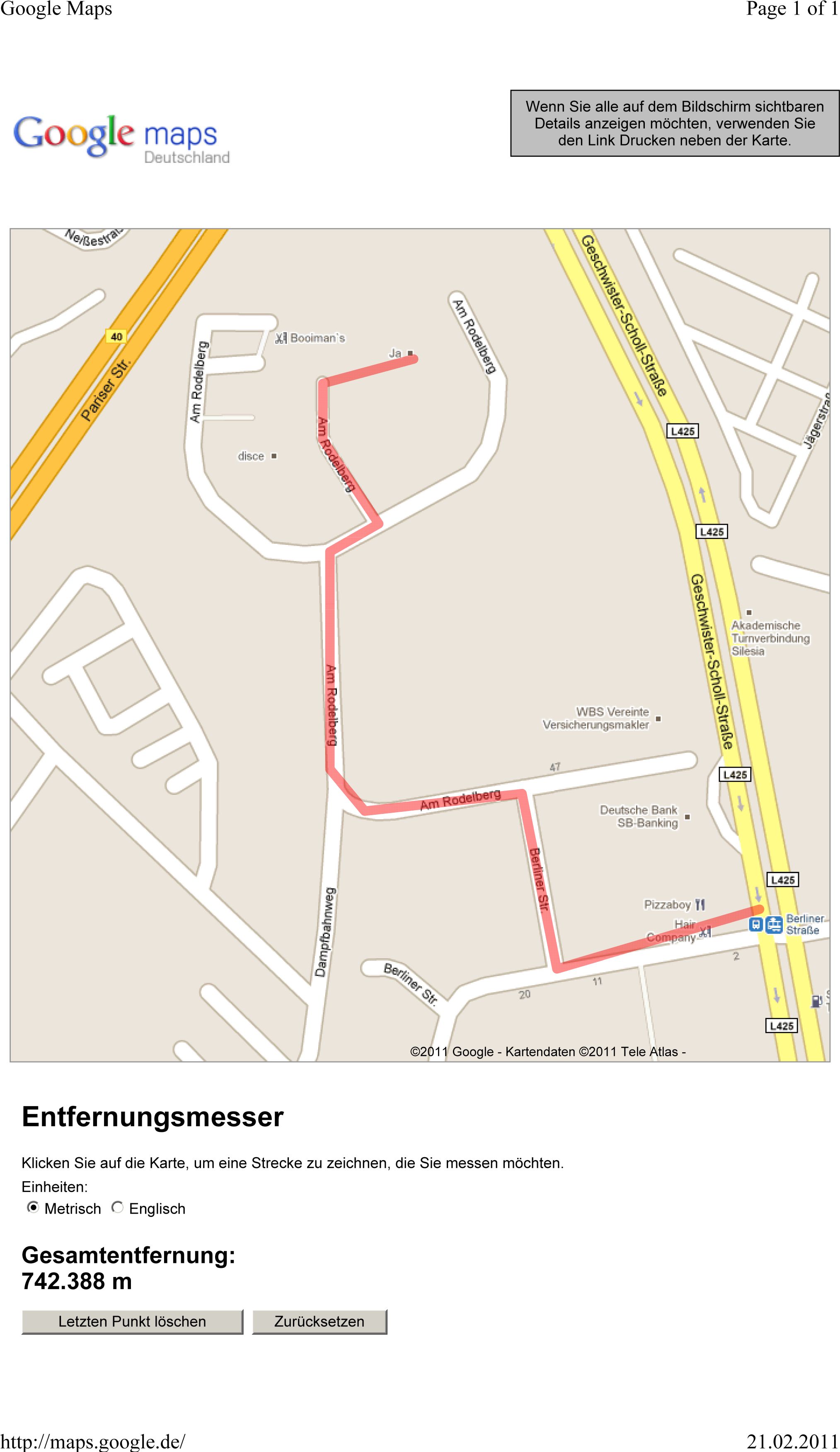 langer steiler Zugang